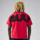 DUAA 'JAX' Rhinestone T-Shirt in Red