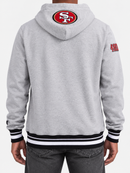 Gray San Francisco 49ers 'Area Code' hoodie by Pro Standard with team logo and branding, casual athletic wear for fans.