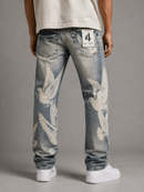 FWRD 'Dove' Relaxed Straight Denim in Light Tint