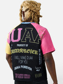 DUAA 'University' Rhinestone T-Shirt in Black
