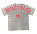 Protector and Maintainer 'Protected 24/7' T-Shirt (Grey W/Red) - FRESH N FITTED