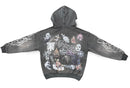 Majestik 'Department' Garment Dyed French Terry Zip Up Hoodie in Black