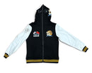 Men's Mint 'World Champions' full zip-up hoodie in black, featuring a comfortable fit and stylish design.