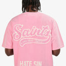 Men's VOYAGE STUDIO 'Saint' Double Applique Washed T-Shirt in Pink