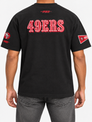 Black Pro Standard San Francisco 49ers 'Best Of' drop shoulder T-shirt with team logo and graphic design.