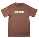 Brown T-shirt with text legends never die. By Fresh N Fitted