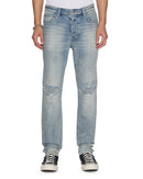 Ksubi Chitch Astral Intruder blue denim jeans showing fit and style, with distressed details and classic five-pocket design.