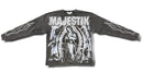 Majestik 'Mary' Garment Dyed Shirt w/Thermal in Black