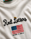 Red Letters "The Wild West" Slightly Oversized T-Shirt in White