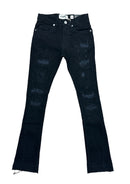 FWRD Kids 'Worn Down' Stacked Flare Denim (Jet Black) FW-33893K/LK - Fresh N Fitted Inc