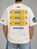 Pro Standard Golden State Warriors 'Home Team' Drop Shoulder T-Shirt in Eggshell