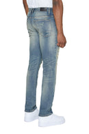 Smoke Rise 'Heavy Distressed' Denim (Lisbon Blue) JP23517 - FRESH N FITTED