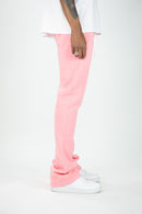 Rebel Minds Sweats Stacked Pants (Dusty Pink) 100-475 - FRESH N FITTED