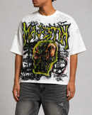 Majestik 'Please You' Garment Dyed Rhinestone T-Shirt in White