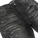 Makobi 'Prego' Denim Shorts (Black Wash) M904 - FRESH N FITTED