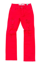 Rebel Minds 'Color' Twill Straight Fit Denim in Red