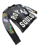 Rebel Minds 'Royal Souls' Long Sleeve Thermal Shirt in Black
