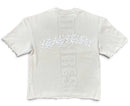 Highly Undrtd 'Desires' Rhinestone Cropped Tee in Sail