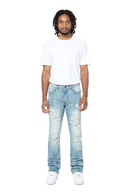 Smoke Rise 'Vintage Washed' Stacked Flare Denim (Adonis Blue) JP24702 - FRESH N FITTED