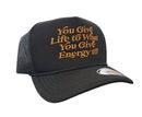 MUKA 'Give Life' Trucker Hat (Black) T5463A - FRESH N FITTED