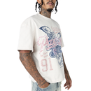 Smoke Rise 'Elite Club' Mineral Wash Crop Shirt (Parchment) KT25263 - FRESH N FITTED