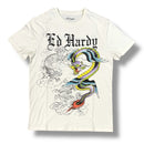 Ed Hardy 'Dragon' T-Shirt (Ivory) EHM1100-160 - FRESH N FITTED