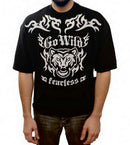 Publik 'Go Wild" Premium Heavy Weight Cropped T-Shirt (Jet Black) KF2509 - FRESH N FITTED