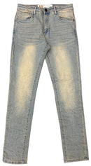 Waimea 'W' Plain Skinny Denim (Ant. Stone Wash) M8172DB - FRESH N FITTED