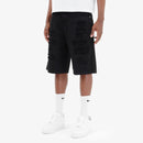 Copper Rivet 'Rip & Repair' Relax Fit Denim Shorts (Black) 513028 - FRESH N FITTED