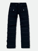 FWRD 'Patchwork True Stacked Denim' FW-33958A (Jet Black) - FRESH N FITTED