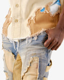 VOYAGE STUDIO 'PURE' Flare Carpenter With Digital Print Denim (DTB) 51P01 - FRESH N FITTED