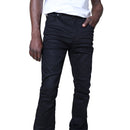 Smoke Rise 'Vintage Wash Clean' Stacked Flare Denim (Jet Black) JP25620 - FRESH N FITTED