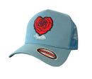 Muka 'Hustle Rose' Trucker Hat (Teal/Blue) TN5334 - FRESH N FITTED