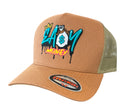Muka 'EA$Y Money' Trucker Hat (Timber/Olive) TN5358 - FRESH N FITTED