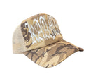 KML ‘DAMAGED GOODS' Trucker Hat (Sand Camo) - FRESH N FITTED