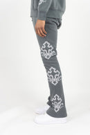 Rebel Minds 'Cross' Stacked Sweatpants (DK Grey) 152-428 - FRESH N FITTED