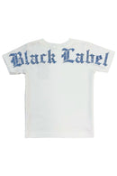 Black Label Kids 'BL Bling' T-Shirt (White/Blue) - FRESH N FITTED