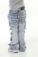 Stylo Kids Stacked Flare Denim (Lt. Blue) 7PKT-003 - FRESH N FITTED