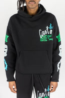 Rebel Minds 'Can't Be' Fleece Cropped Hoodie (Black) 152-317 - FRESH N FITTED