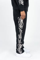 Rebel Minds 'Blessed' Fleece Sweatpants (Black) 152-411 - FRESH N FITTED