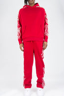 Rebel Minds 'Blessed' Fleece Sweatpants (Red) 152-411 - FRESH N FITTED