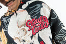 Rebel Minds 'Stay Wild' Rhinestone Tapestry Zip Up Hoodie (Black) 152-336 - FRESH N FITTED