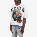 VOYAGE STUDIO 'Root Of All Evil' Cropped Rhinestone T-Shirt (White) 51T15 - FRESH N FITTED