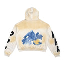 Rare Peace 'Never Mind' Oversized Rhinestone Cropped Hoodie (Ecru) RK5038 - FRESH N FITTED