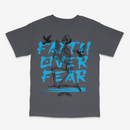 R3TRO WORLD 'Faith Over Fear' Tee (Charcoal/Blue) - FRESH N FITTED