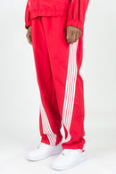 Rebel Minds 'Bent Stripes' Nylon Sweatpants (Red) 100-490 - FRESH N FITTED