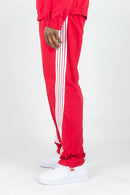 Rebel Minds 'Bent Stripes' Nylon Sweatpants (Red) 100-490 - FRESH N FITTED