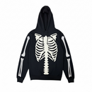 Black Pike 'Bones' Rhinestone Hoodie (Black) FB2501Y - FRESH N FITTED