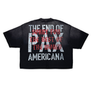 Rare Peace 'Welcome To The Dark Age 2.0' Oversized Rhinestone Cropped T-shirt (Black) RT5053 - FRESH N FITTED