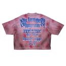 Rare Peace 'No Longer Human (Robotic)' Oversized Rhinestone Cropped T-shirt (Pink) RT5057 - FRESH N FITTED